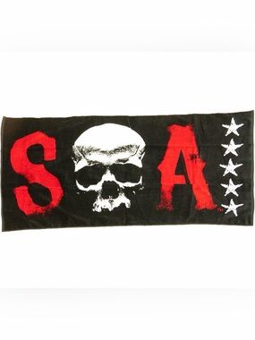 Sons Of Anarchy Black & Red Linen Towel